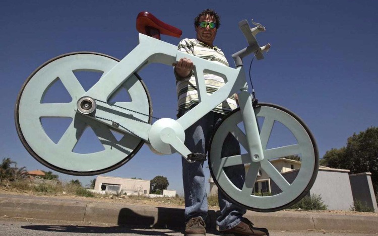 La bicicleta del futuro, hecha de cartón