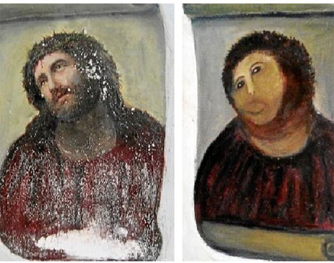 Cecilia: La "restauradora" más famosa que intervino el Ecce Homo, el Cristo de Borja