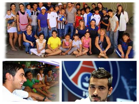 La Asociación Civil Niños del Sur del futbolista Ezequiel Lavezzi organiza un festejo solidario con motivo del festejo del DIA DEL NIÑO pasado para todos los niños del barrio