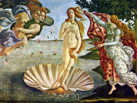 Afrodita es la diosa del amor y la belleza, y se identifica en Roma con la antigua divinidad itálica Venus. Según una tradición es hija de Urano y según otra de Zeus y Dione