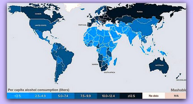 Un informe de la Organización Mundial de la Salud informa sobre los patrones de bebida por país y las consecuencias que tiene el consumo de la sustancia en la salud.