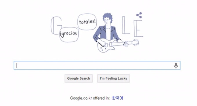 Google rinde homenaje a Gustavo Cerati