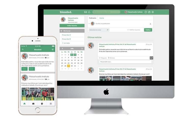 Blended, una plataforma que integra a toda la comunidad escolar en una red interactiva entre padres, docentes y estudiantes.