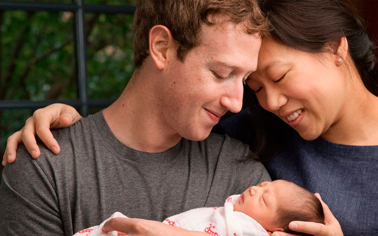El joven creador de la red social Facebook hizo el anuncio en su perfil, con motivo del nacimiento de su hija. La cifra rondaría los 45.000 millones de dólares.