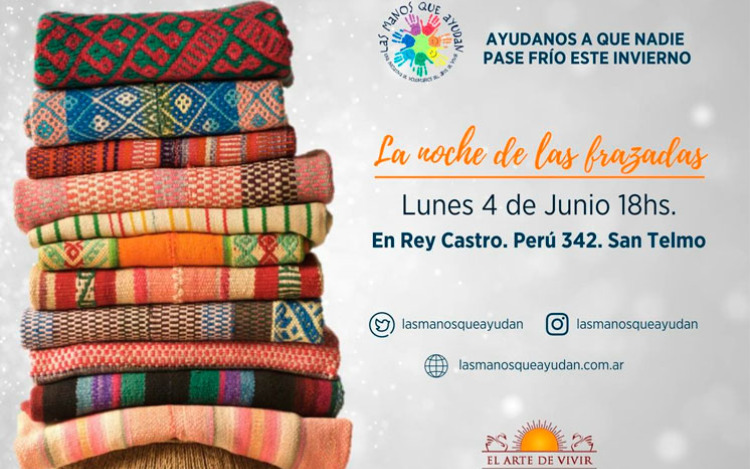 Llega "La noche de las frazadas" una iniciativa solidaria para combatir el frío