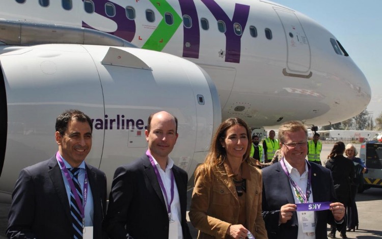 SKY presenta su nueva flota A320neo y proyecta una rebaja del 20% en el valor de sus pasajes
