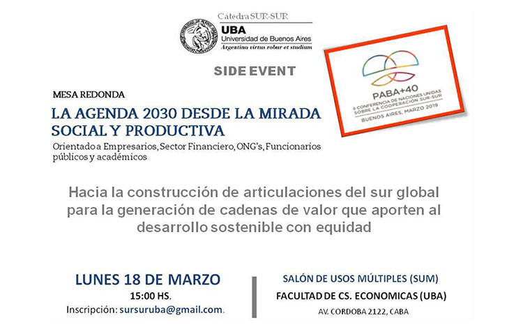 En la semana del 18 al 22 de marzo la Ciudad de Buenos Aires volverá a ser protagonista de un gran evento de trascendencia internacional en materia política y económica: la Segunda Conferencia de Alto Nivel de las Naciones Unidas sobre la Cooperación Sur-Sur.
