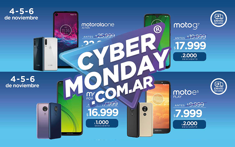 Motorola se suma al CyberMonday hasta el 6 de noviembre con toda sus líneas G, E y One.