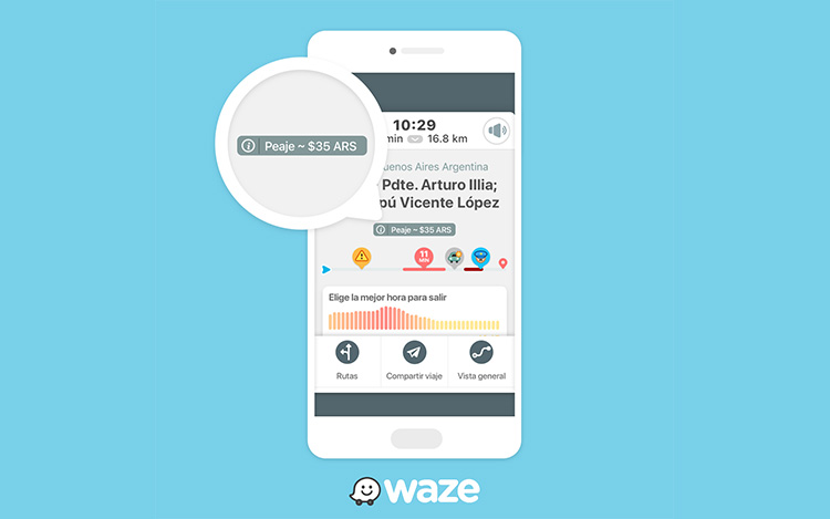 Ahora los wazers podrán planear sus viajes en rutas con peajes directamente desde la app.