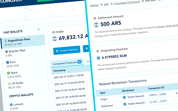 Una forma fácil y segura de procesar pagos digitales multimoneda, ahorrar en dólares o cripto y enviar saldos directamente a la billetera digital o depositar y retirar en pesos argentinos.