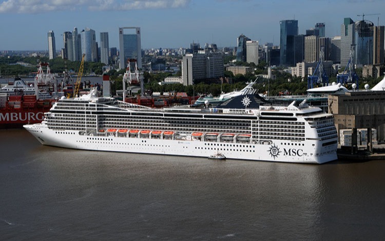 El MSC Magnifica arribó a Buenos Aires como parte de su viaje alrededor del mundo