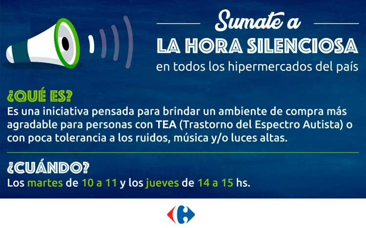 
			A partir de esta iniciativa pensada para quienes tienen Trastorno del Espectro Autista (TEA), o con poca tolerancia a los ruidos ambiente, música y/o luces altas, la compañía promueve un supermercado más inclusivo.