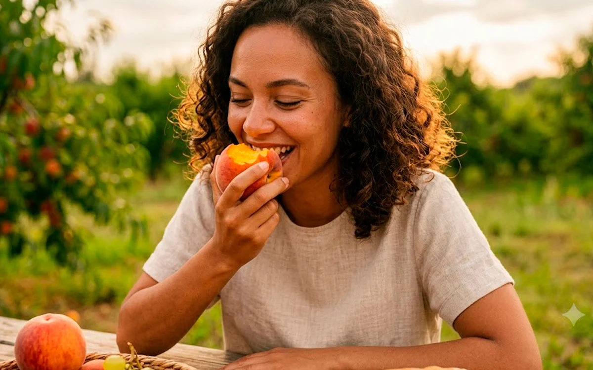 
			Una fruta fresca, dulce y liviana que aporta vitaminas, fibra, agua y antioxidantes.
