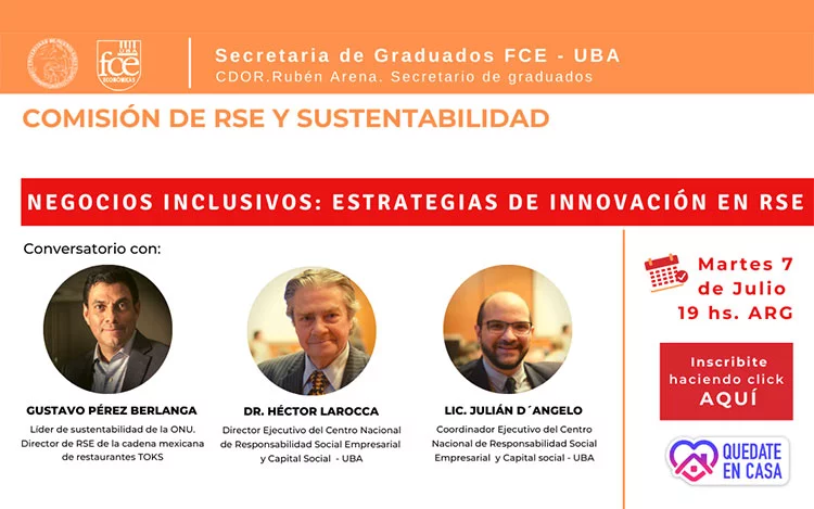 
			Conversatorio con Gustavo Pérez Berlanga, líder de sustentibilidad de la ONU, Director de RSE de la cadena mexicana de restaurantes TOKS.